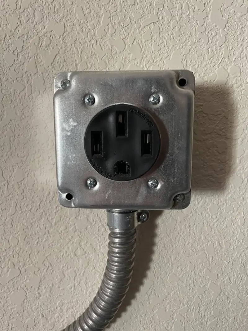 NEMA 14-50 outlet installed for Electrical Panel Upgrade in Gilroy